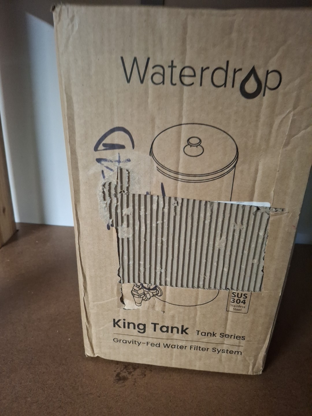 Waterdrop WD-TK-S Gravity-fed Water Filter System, 2.25-gallon Stainless-steel