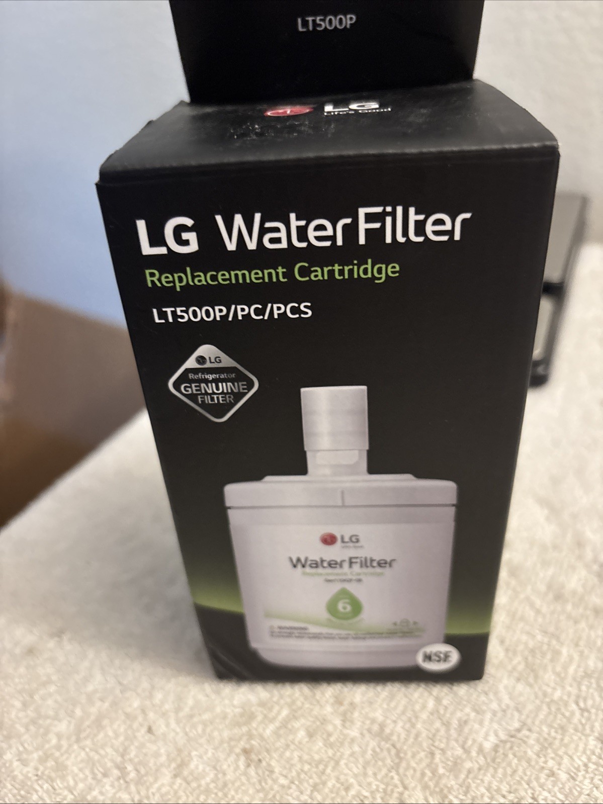 LG Water Filter Cartridge LT500P 6 Month 500 Gallon Capacity