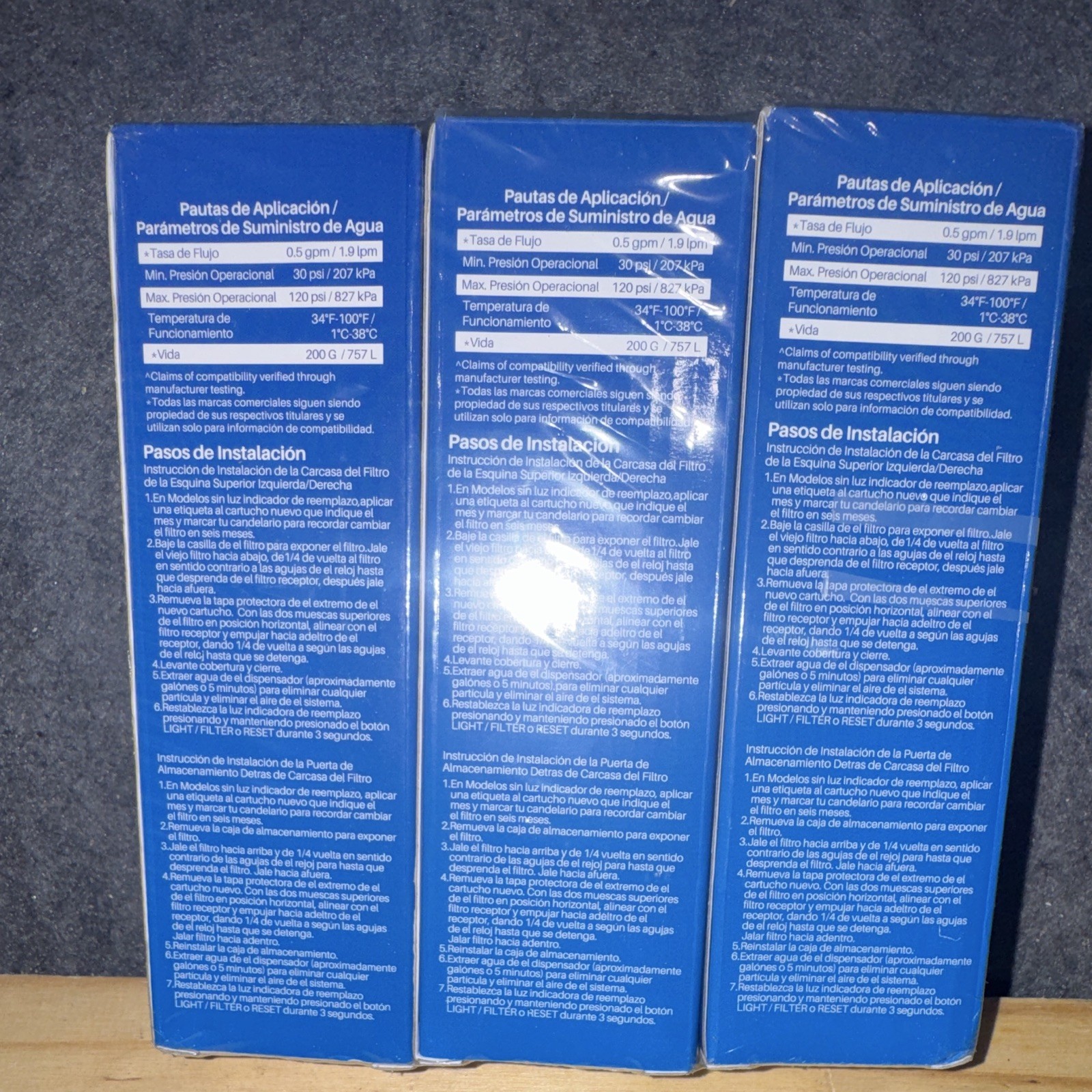 PUREPLUS AF004 RWF4700AC 3-Pack Whirlpool Fridge Carbon Filter, Chlorine