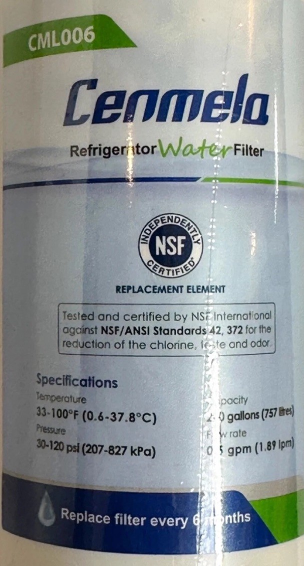 New Cenmela CML006 Compatible w/ Frigidaire WF3CB Pure Source 2 Pack