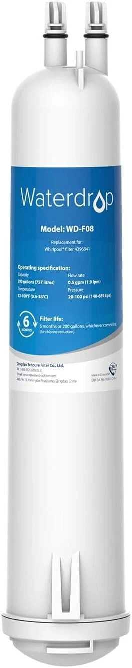 Waterdrop WD-F08 Refrigerator Water Filter, Fits Kenmore® 46-9083, 46-90309 NEW