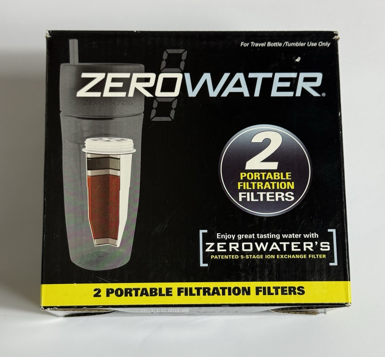 ZeroWater 2 Pack Sealed Portable Filtration Filters 5-Stage Ion Exchange ZR-230