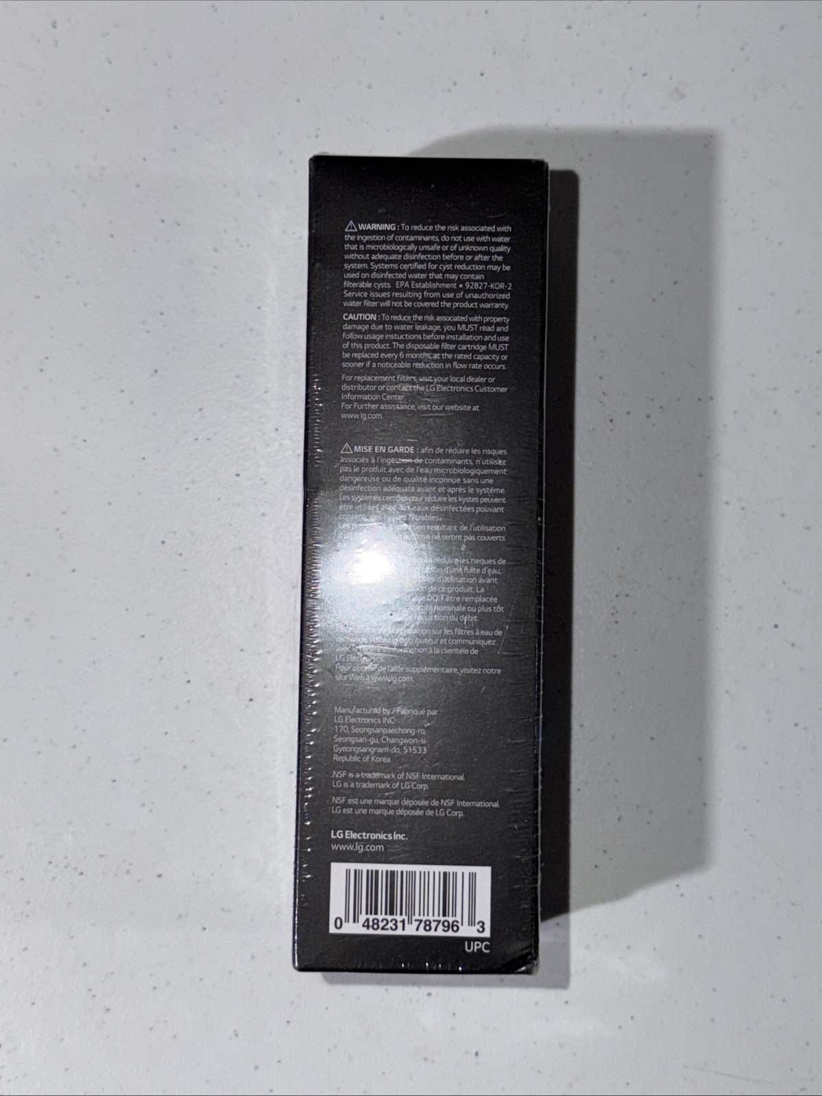 Genuine LG Water Filter Replacement Cartridge LT1000P/PC/PCS – New and Sealed!