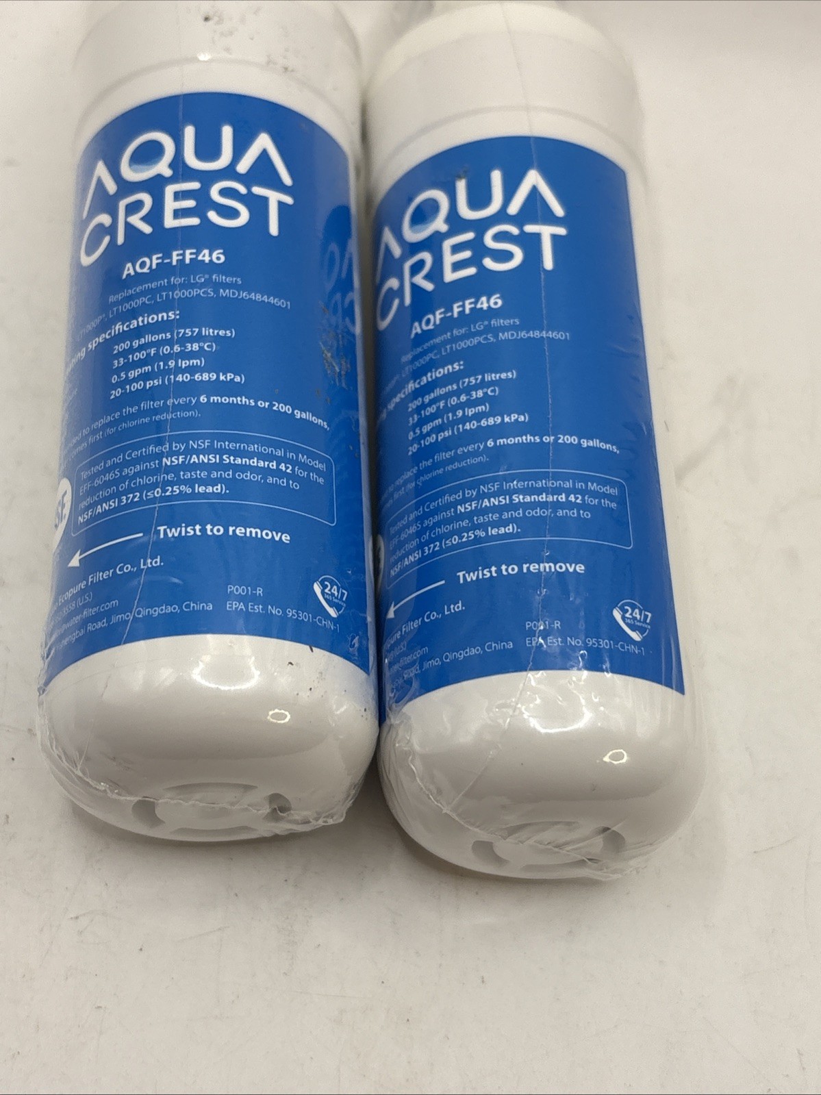2PC Aqua Crest AQF-FF46 LT1000P LT1000PC – LT1000PCS-MDJ6484461 For LG- 46-9980