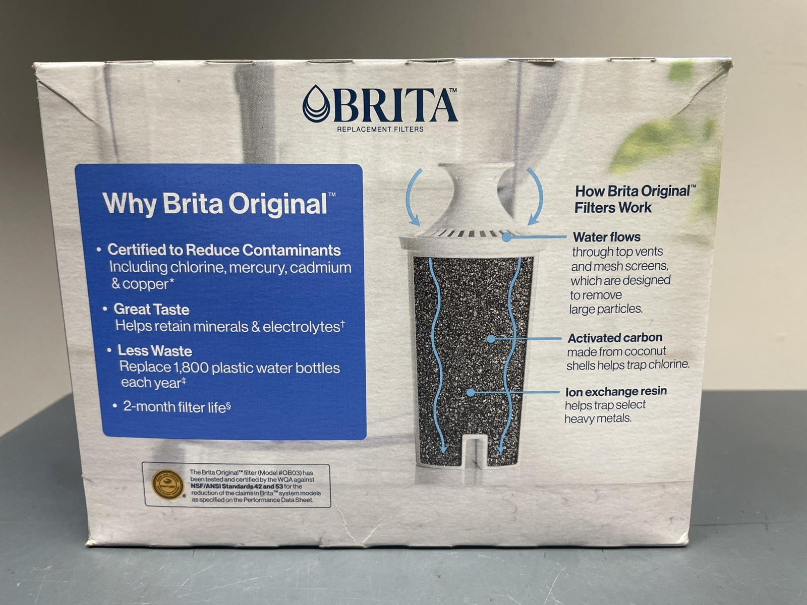 Brita Original Water Filter Replacement 6 Pack Pitcher Dispenser 36417