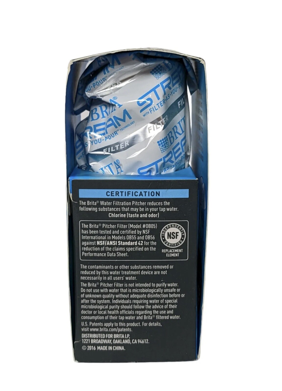 BRITA STREAM Filter As You Pour Pitcher Replacement Cartridge 1 Count NEW