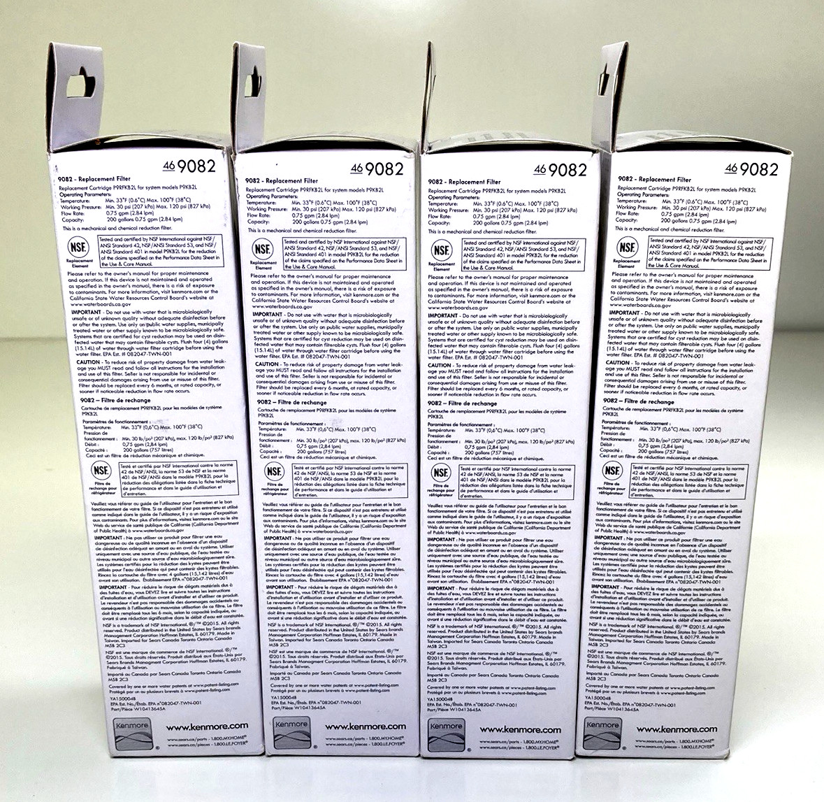 4- New, 9082 Replacement Refrigerator Filter Kenmore 46-9082,46-9903, Free Ship