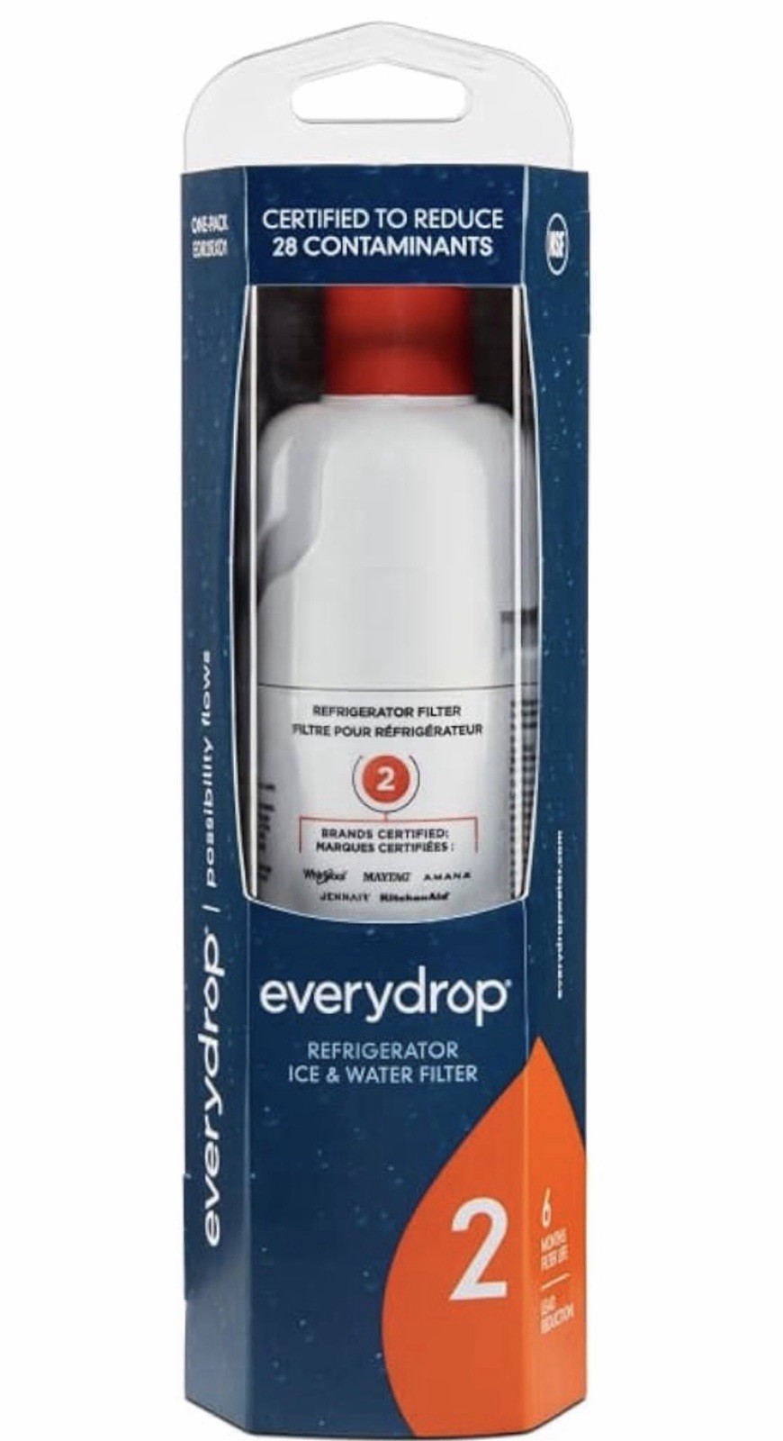 EveryDrop Filter 2 Ice & Water Refrigerator Filter ΕDR2RXD1 New Sealed