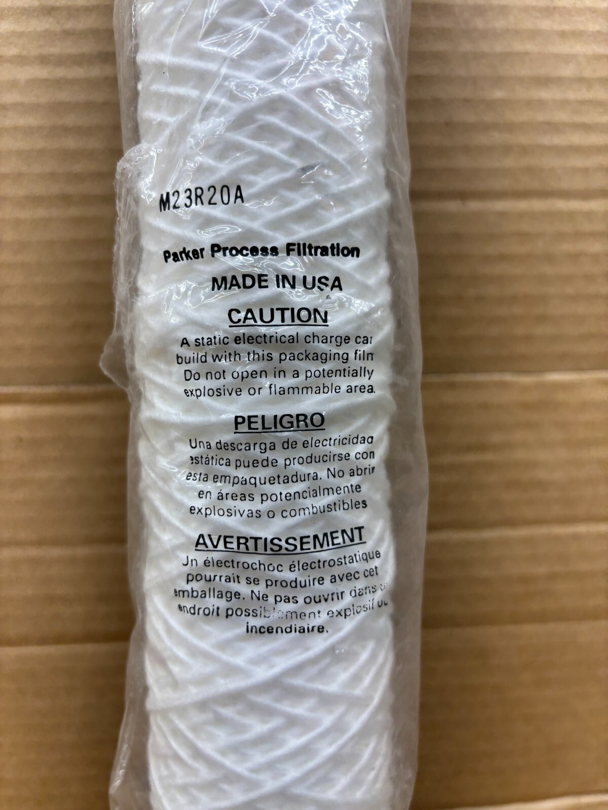 Lot of 13x Parker M23R20A String Wound Filter Cartridge Cotton 20in. Food Water