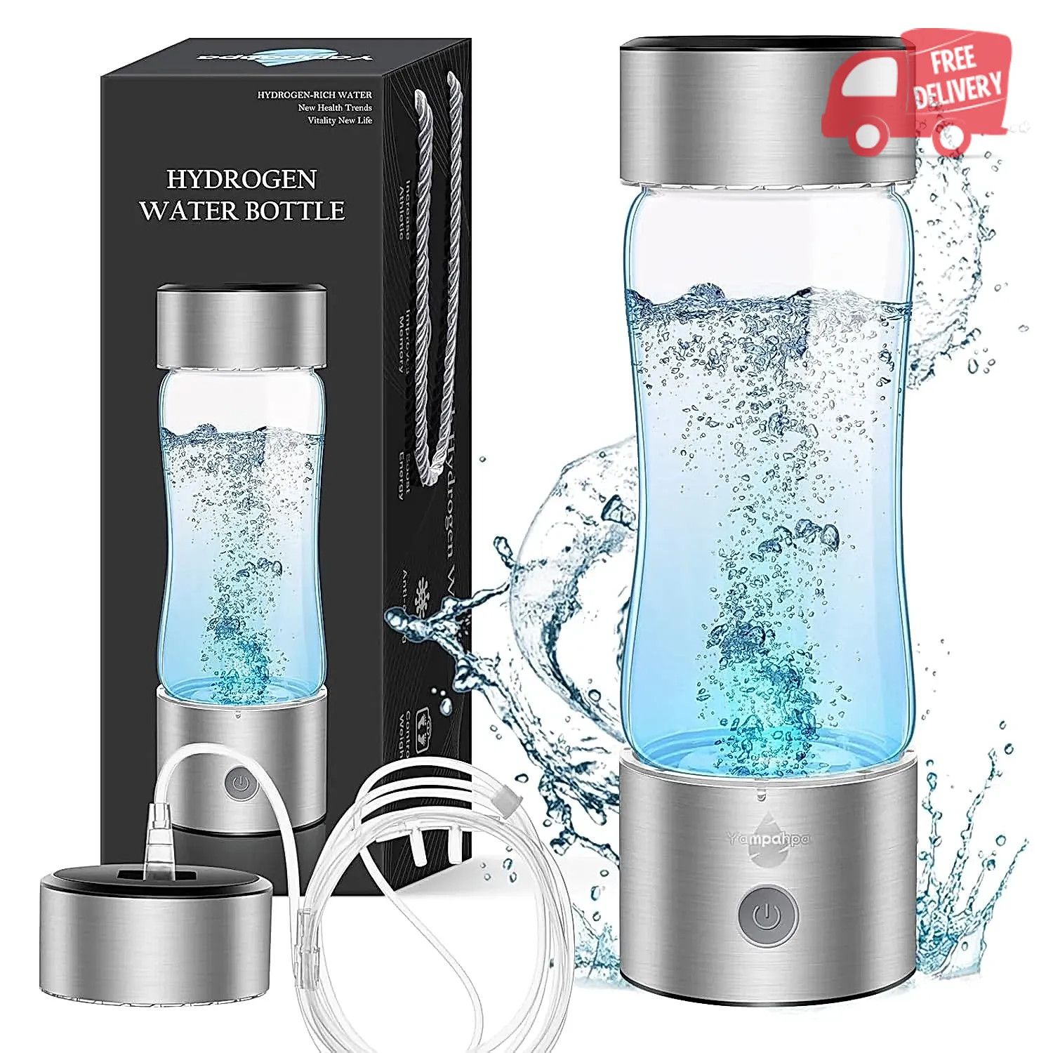2026 Upgraded Hydrogen Water Bottle, 2400 Hydrogen Water Bottle Generator, Hydro