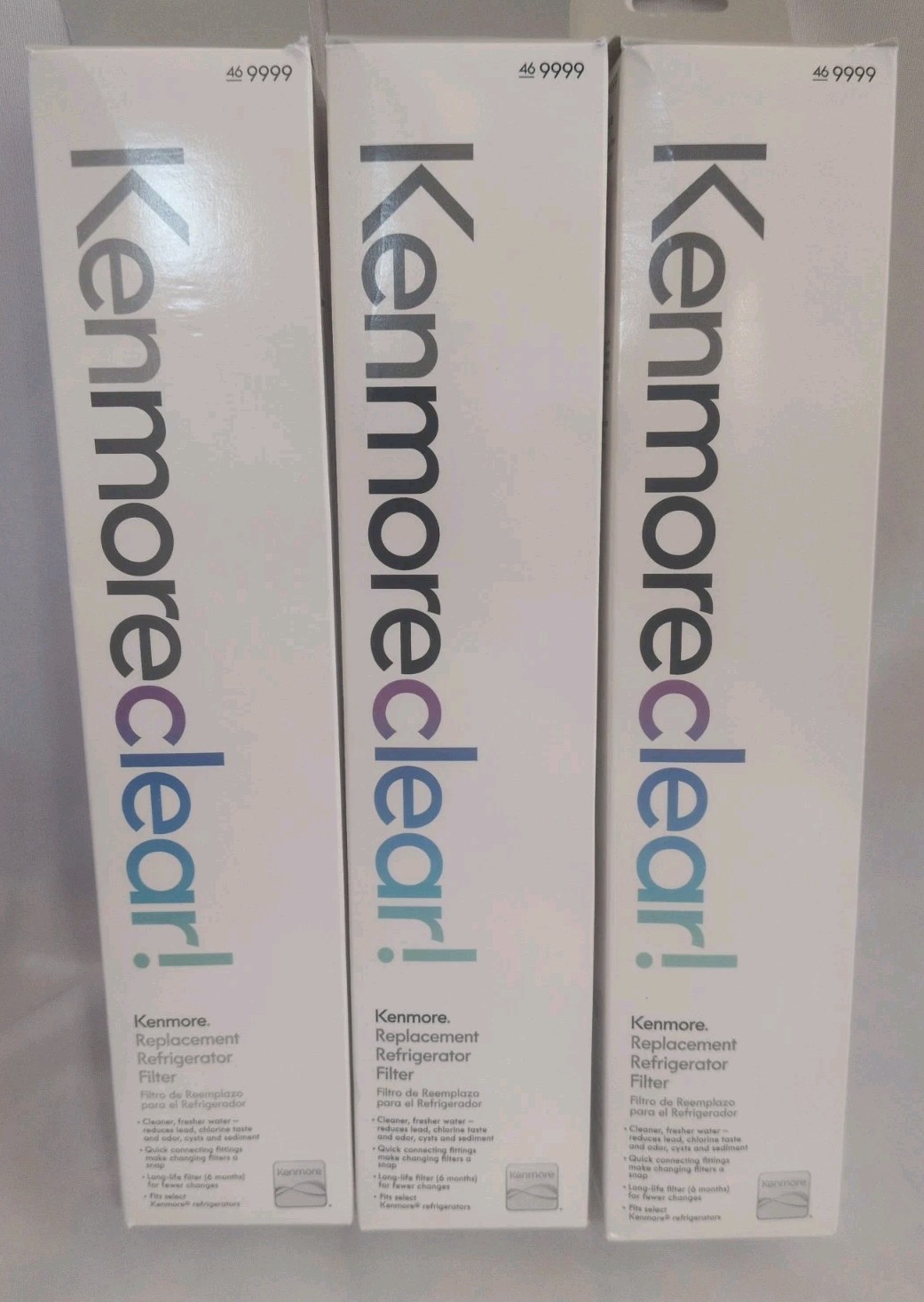 3 Kenmore 46-9999 Replacement Refrigerator Water Filter White