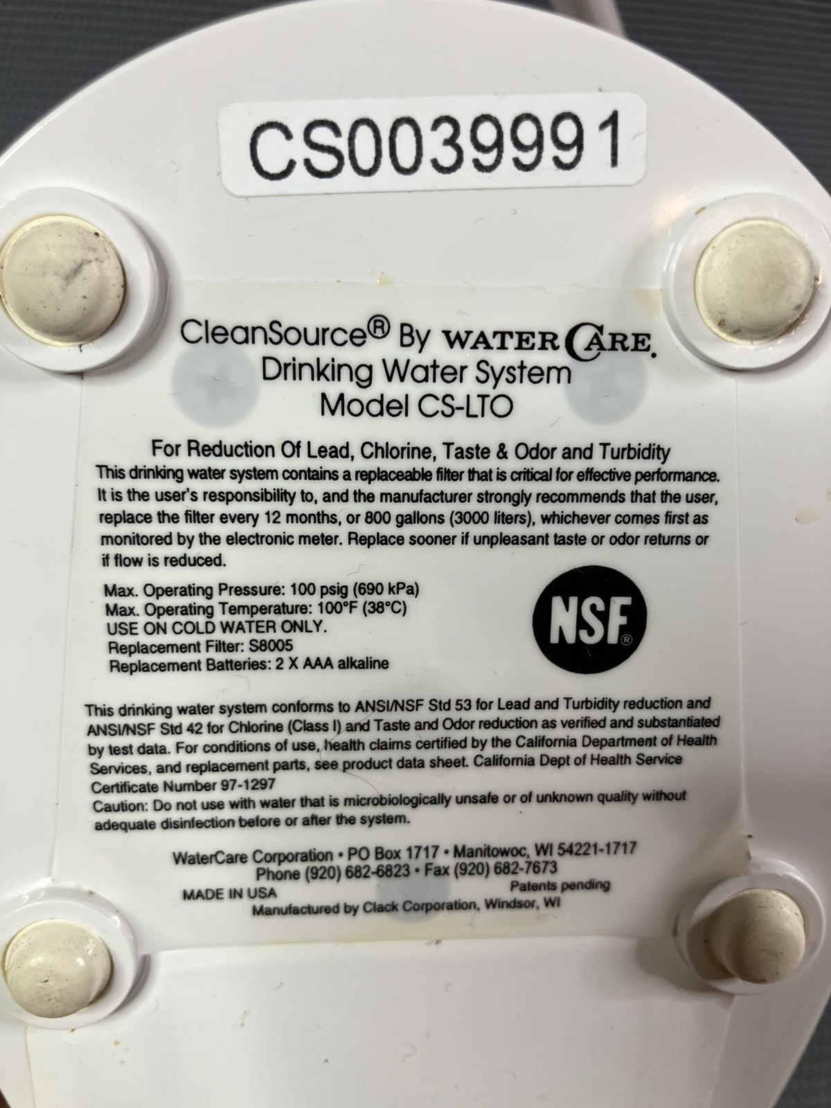 CleanSource Countertop Water Filtration System Reduces 99%,NSF (1 Filter Incl.)