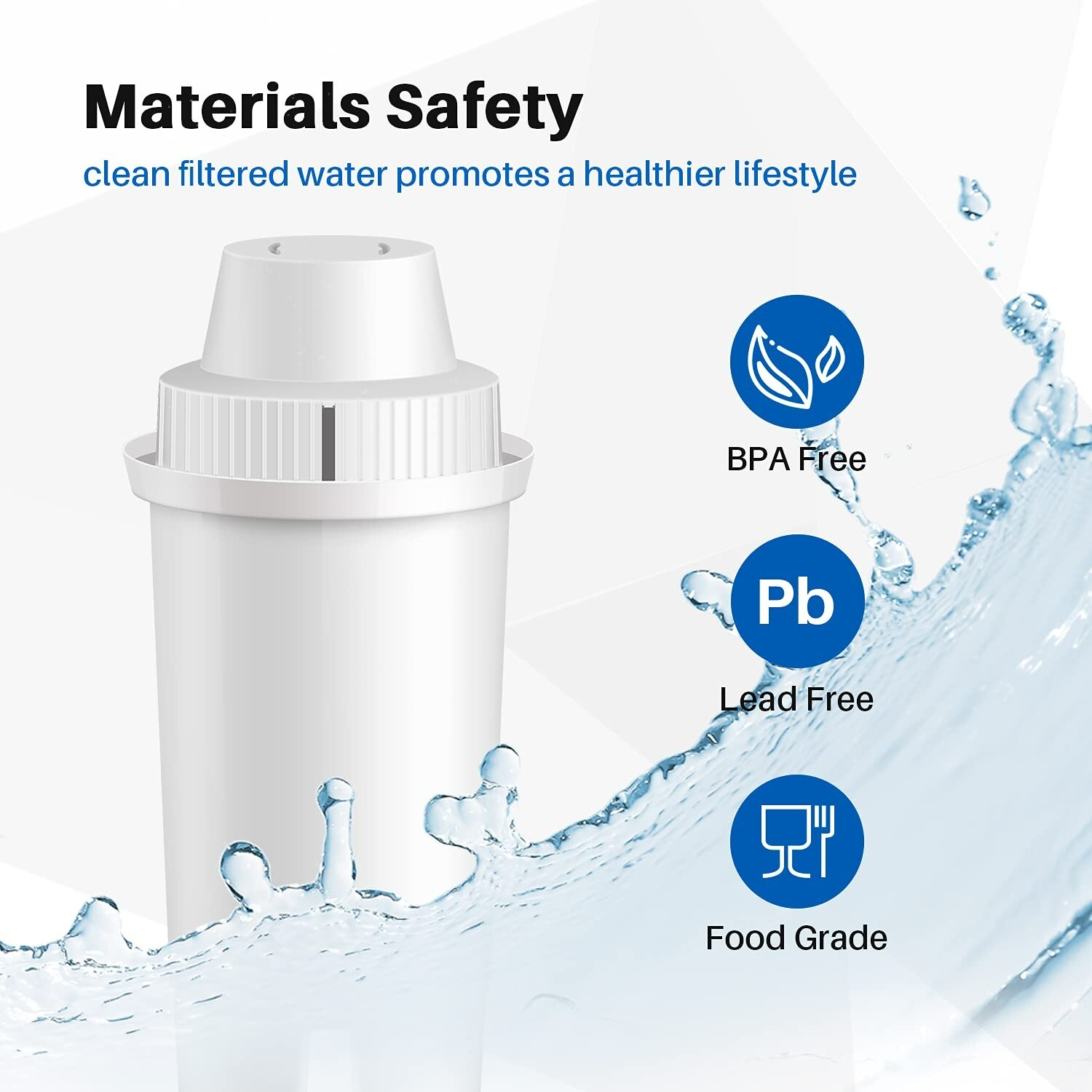 Replacement Brita Longlast Water Filter Pitcher for drinking water, 6PACK