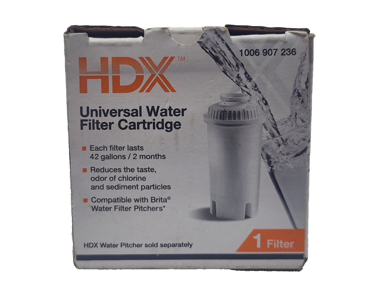 HDX Water Pitcher Replacement Water Filter Cartridges BPA Free