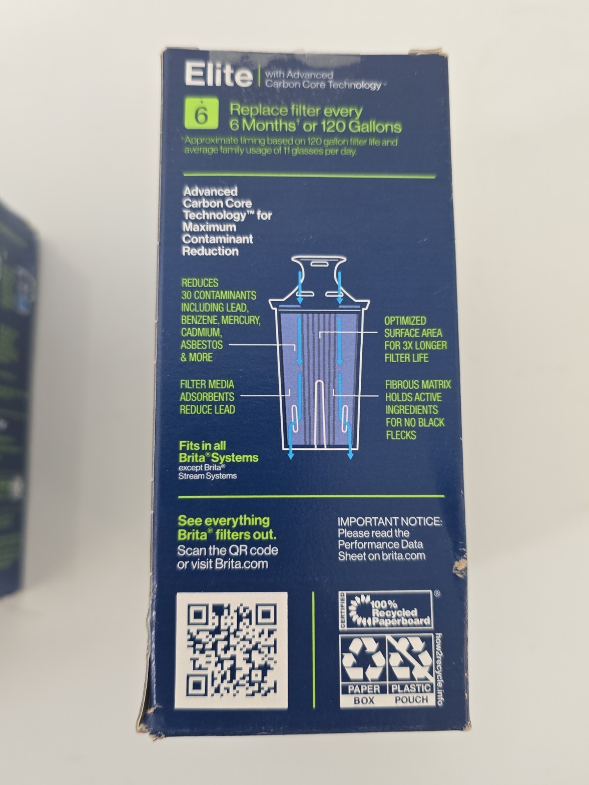 3-Pack Brita Elite Carbon Core Replacement Filter New