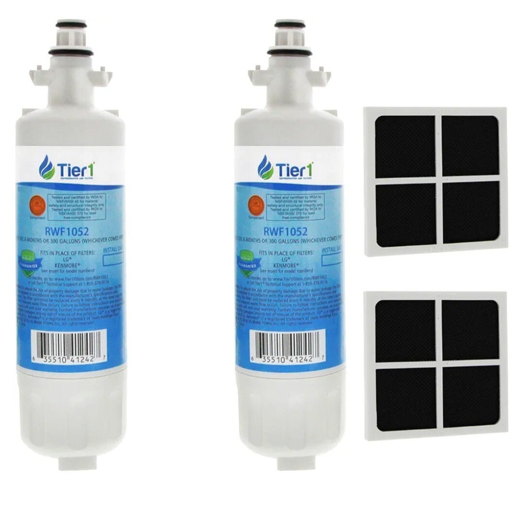Tier1 ADQ36006101 Refrigerator Water & Air Filter Combo 2-pack