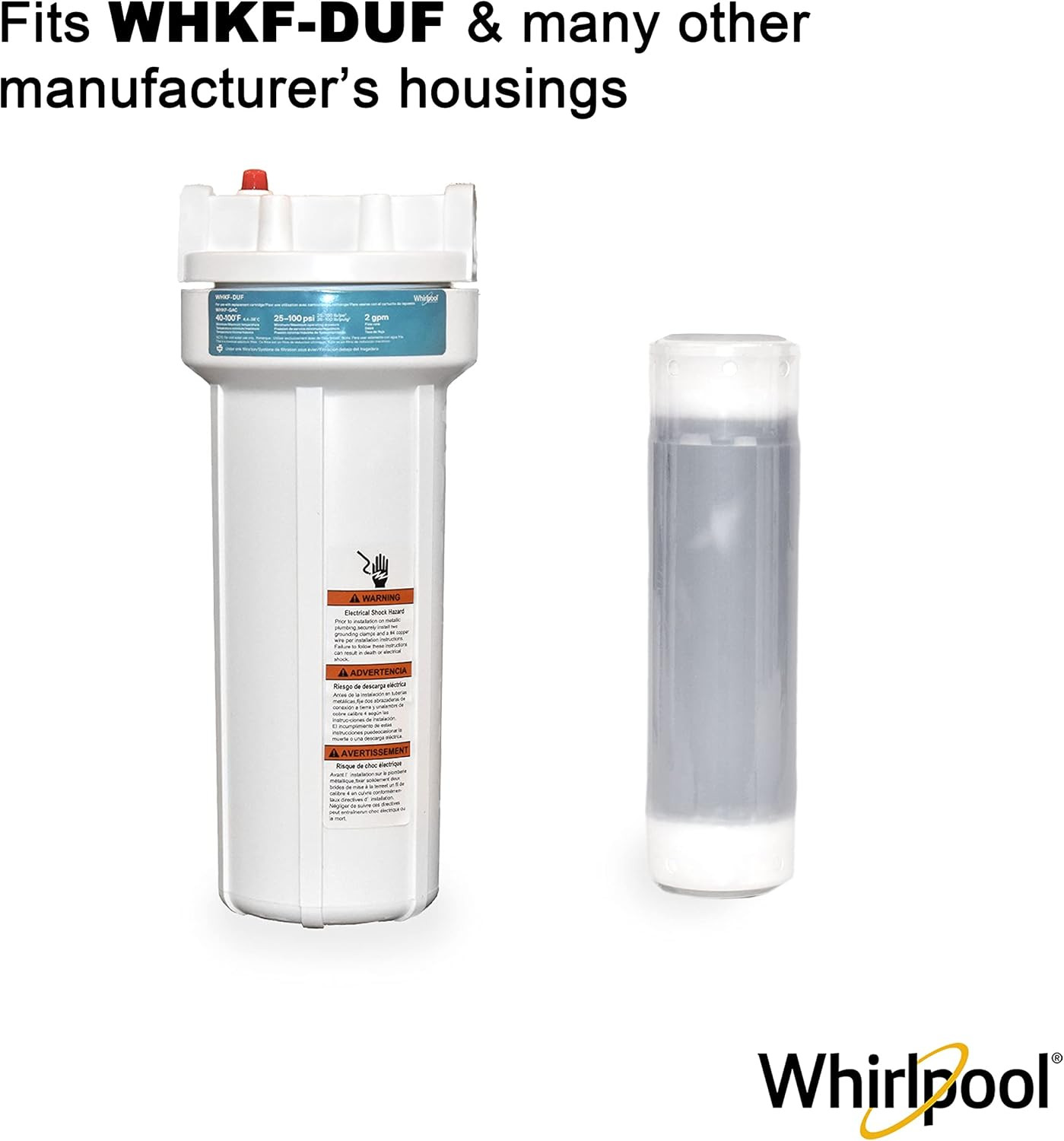 Whirlpool Granular Activated Carbon 10″ X 2.5″ Replacement Water Filter WHKF-GAC