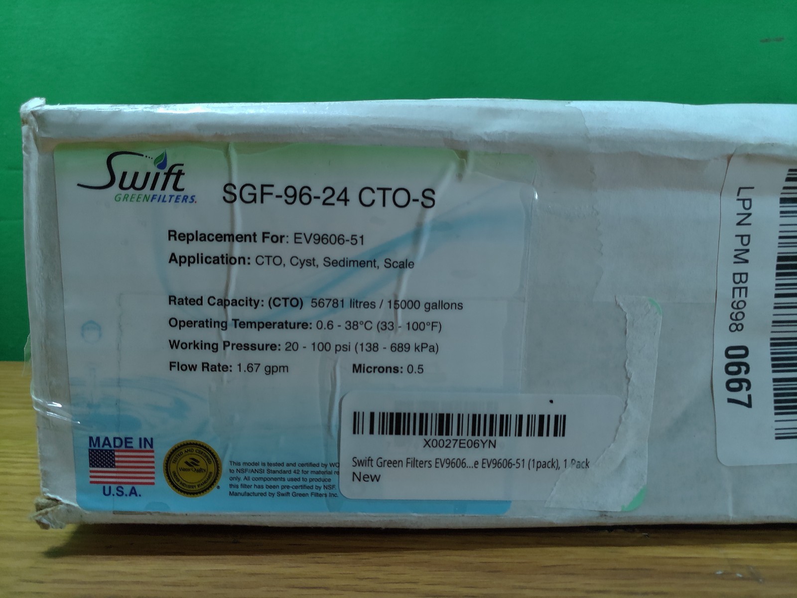 Swift Green Filters SGF-96-24 CTO-S Compatible Commercial Water Filter