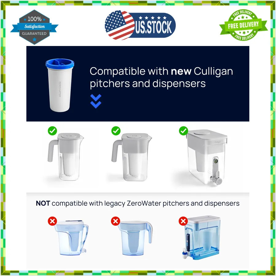 Culligan ZeroWater 32 Cup Water Dispenser with 5 Stage Advanced Filter