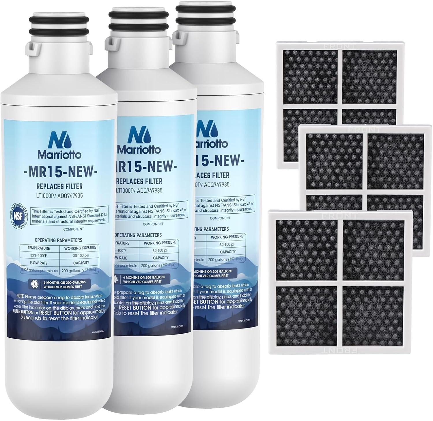 LT1000PC Water Filter & LT120F Air Filter Set – Chlorine Reduction, NSF Certi…