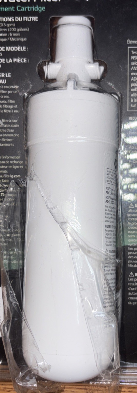 Genuine LG Water Filter Replacement Cartridge LT700P/PC/PCS New Damaged Package