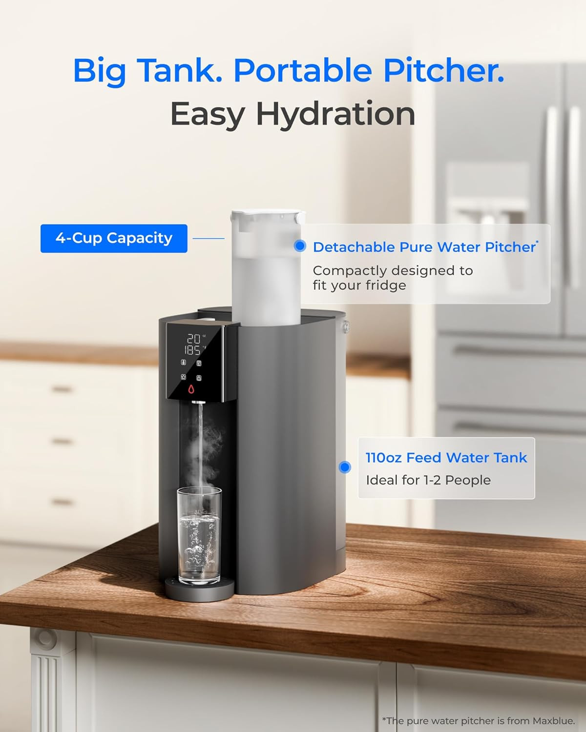 C1H Countertop Reverse Osmosis System, NSF/ANSI 58 & 372 Certified, 6 Stage Inst
