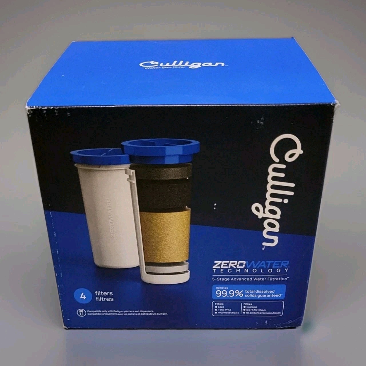 Culligan Zero Water Tech Replacement Filter 4-Pack 5-Stage Advanced Filtration