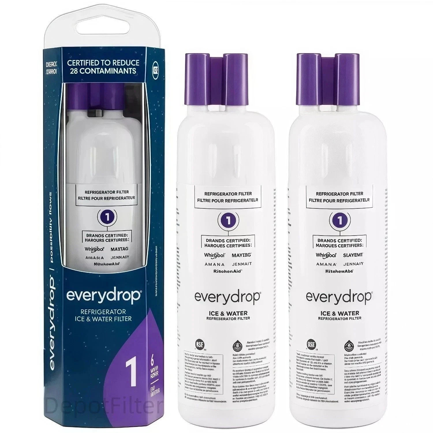 2Pack W10295²370A EDR1²RXD1 Filter²1 9081 Refrigerator Ice Replacement US NEW