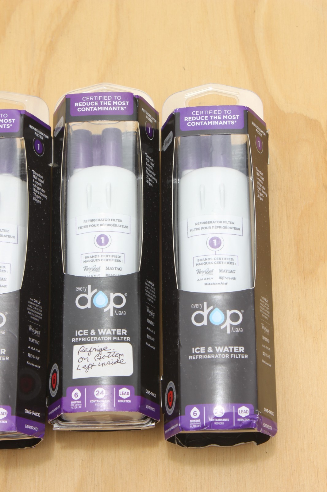 Lot of 3 Refrigerator Ice and Water Filter Everydrop #1