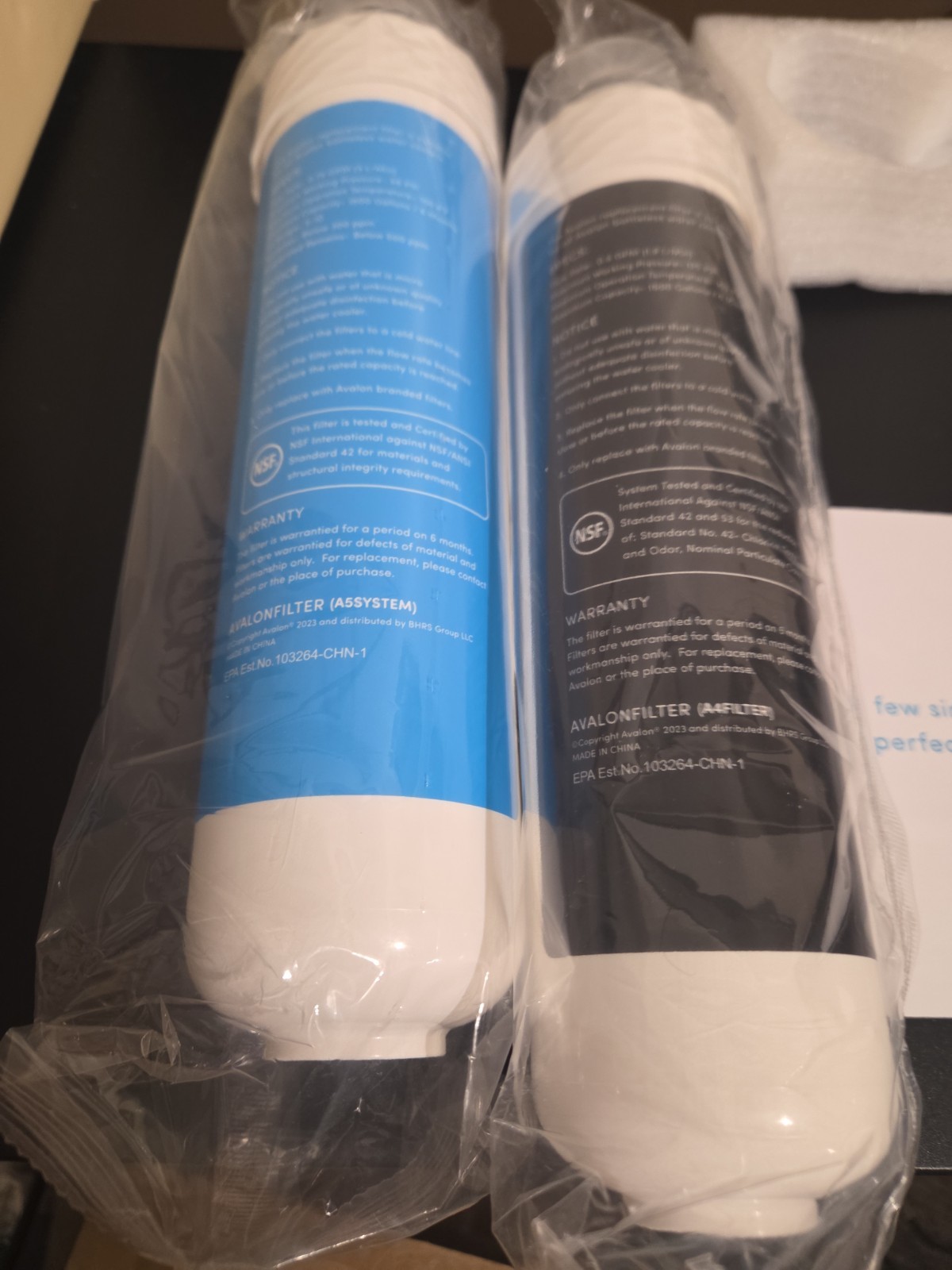 Avalon 2 Stage Replacement Filter Cartridge Set Bottleless Water Cooler NSF