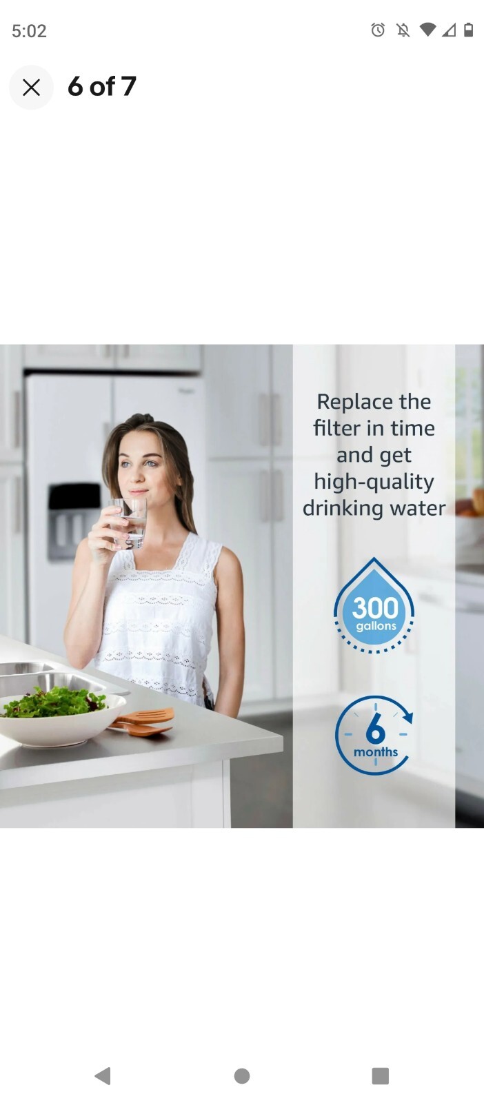 Waterdrop UKF8001 Refrigerator Water Filter Replacement Maytag 300 Gallons 6M m