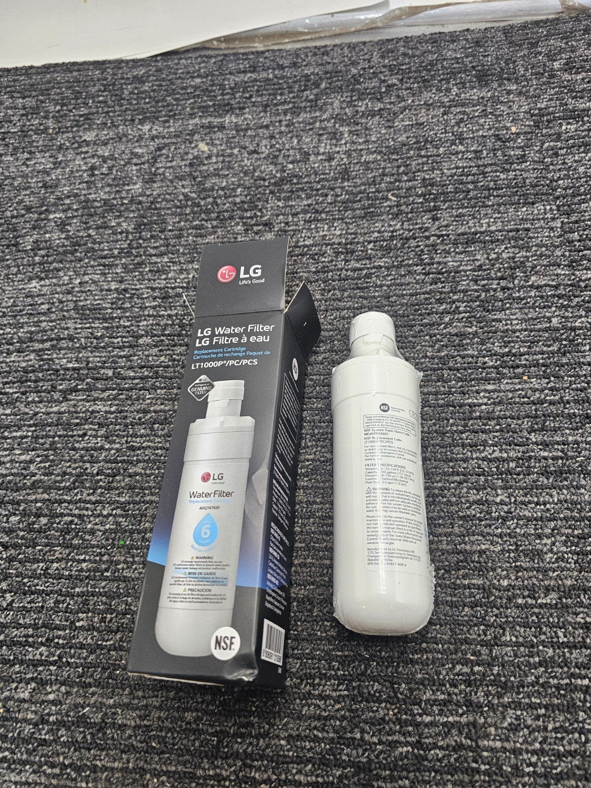 (QTY 2) LG LT1000P PC PCS Replacement Refrigerator Water Filters ADQ747935