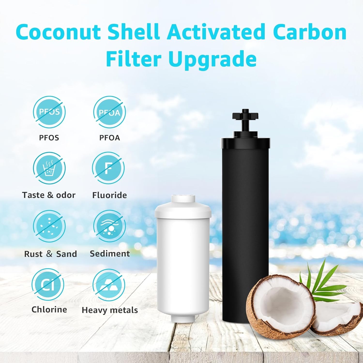 AQUACREST black purification elements and fluoride replacement filter