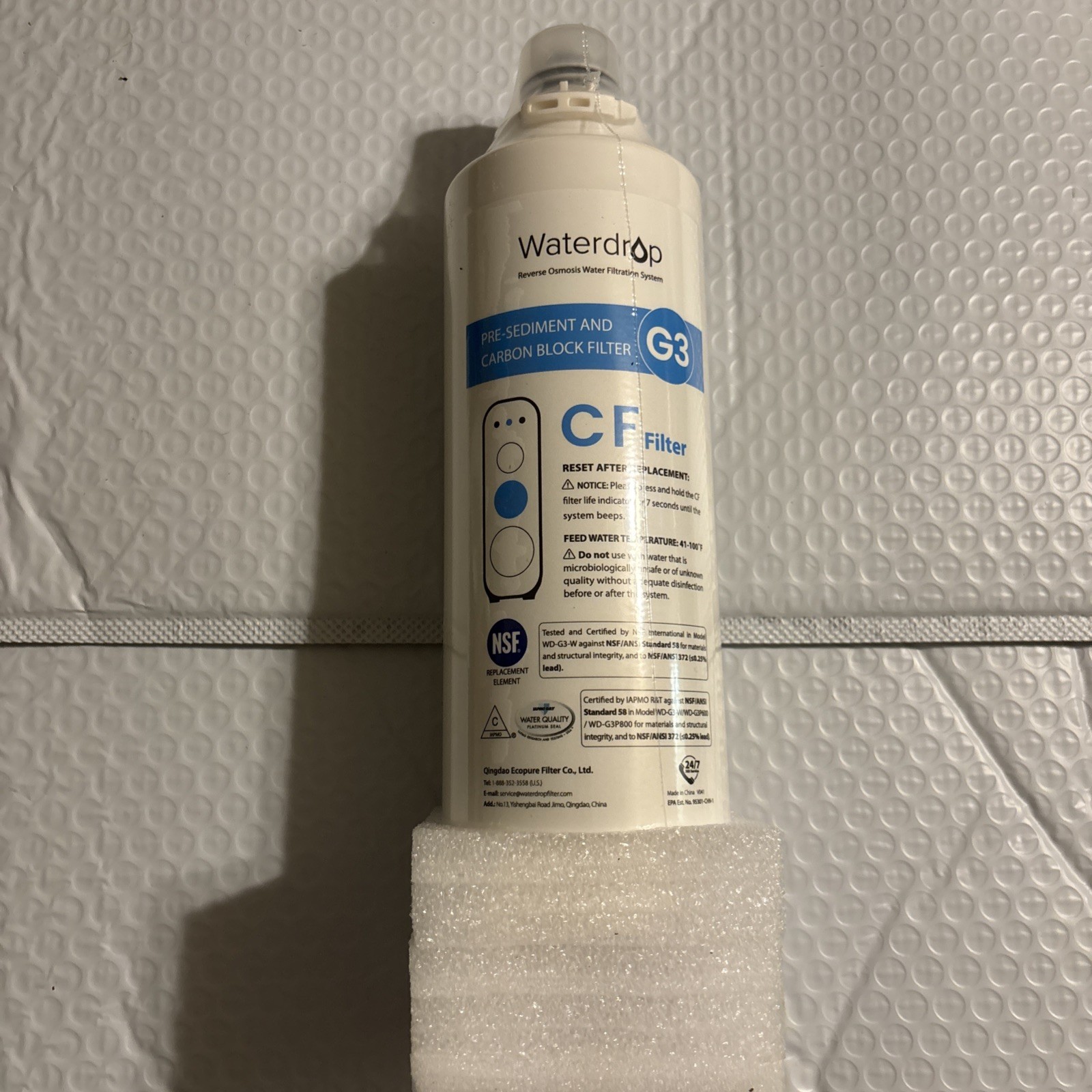 Waterdrop G3 CF Filter Pre Sediment & Carbon Block Filter
