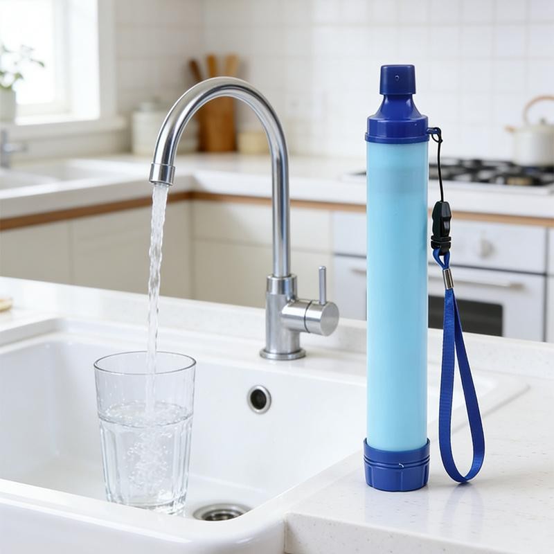 1pcs Outdoor Water Filter, Personal Straw Water Filtration System, Emergency Sur