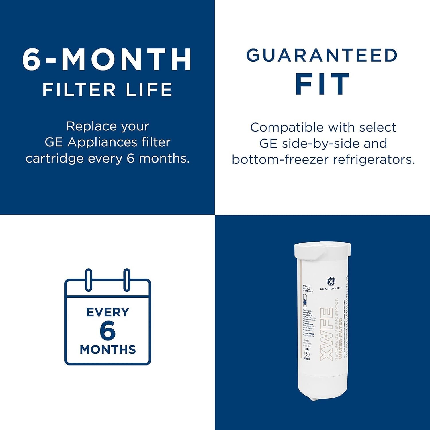 3 Pack Genuine GE XWFE Filter WITH RFID CHIP – In 3-Pack Box
