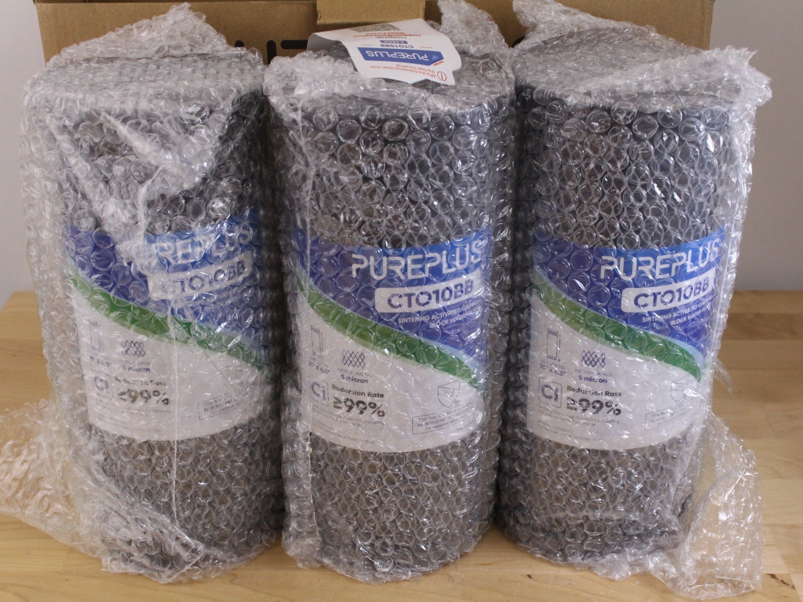 PUREPLUS CT010BB Sintering Activated Carbon Block & KDF Water Filter 10″ X 4.5″
