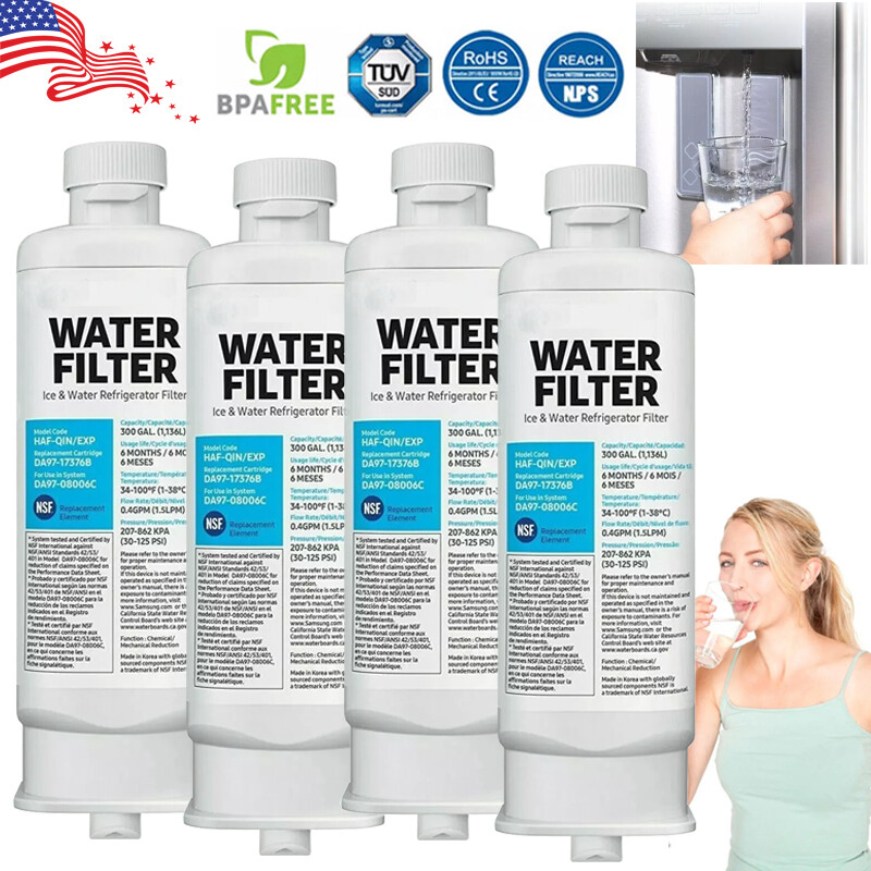 For SamSung 1-4Pcs REFRIGERATOR Water Filter DA97-17376B DA97-08006C HAF-QIN/EXP