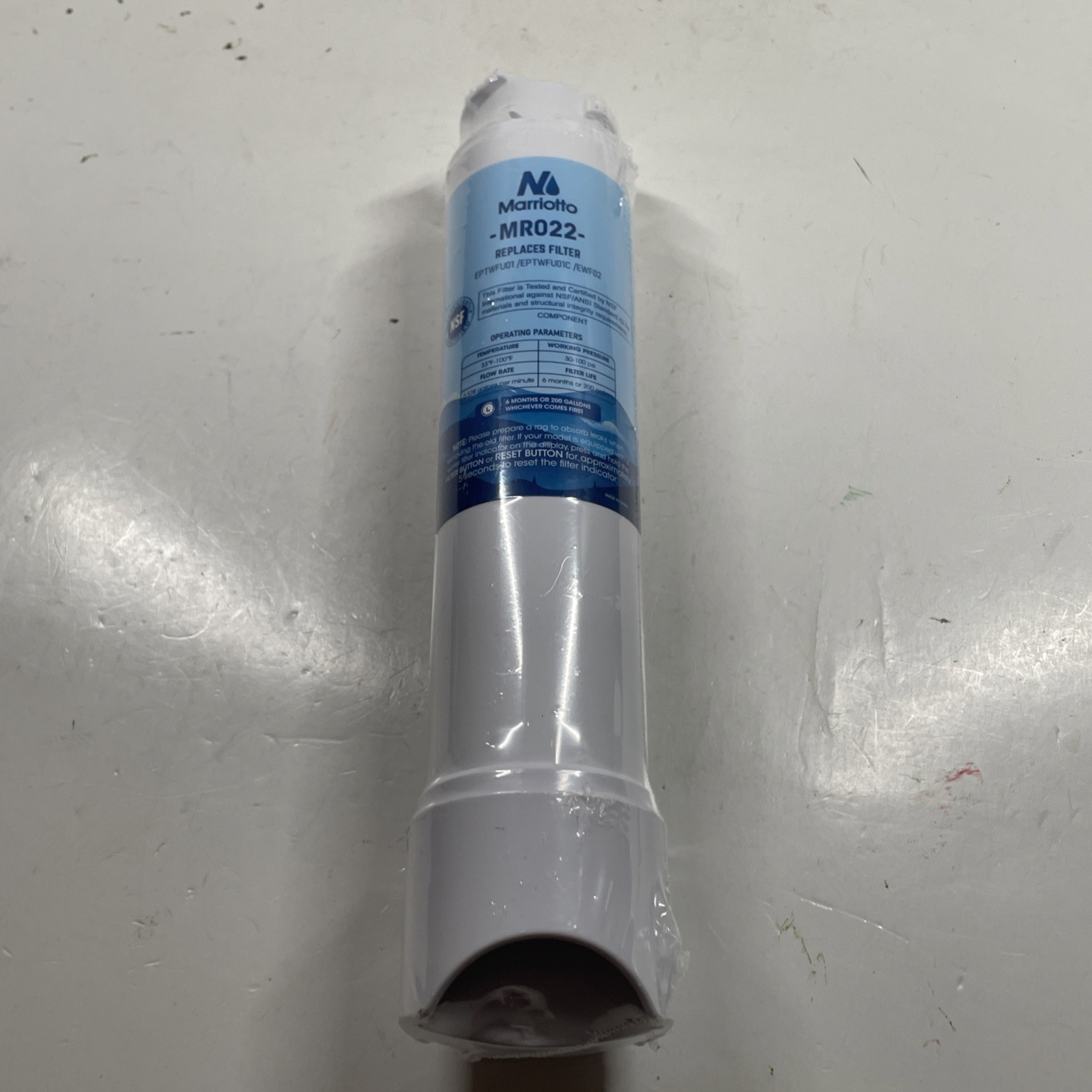 Marriotto MR022 Replacement Water Filter, Replaces EPTWFU01, EPTWFU01C EWF02(1pk