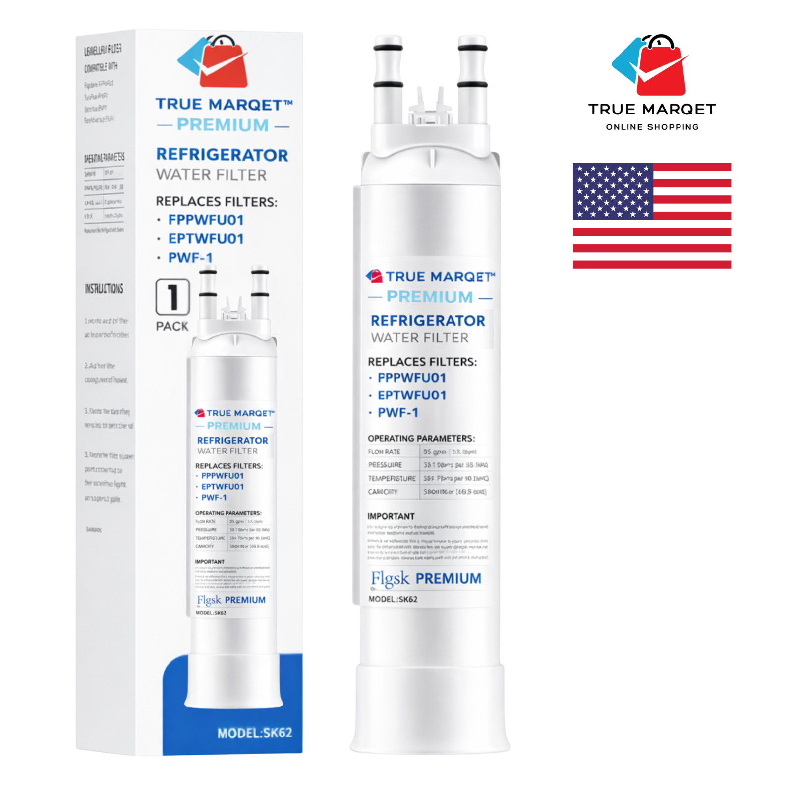 Replacement For Frigidaire® FPPWFU01 Water Filter and FRGPAAF2 PureAir RAF-2 Air