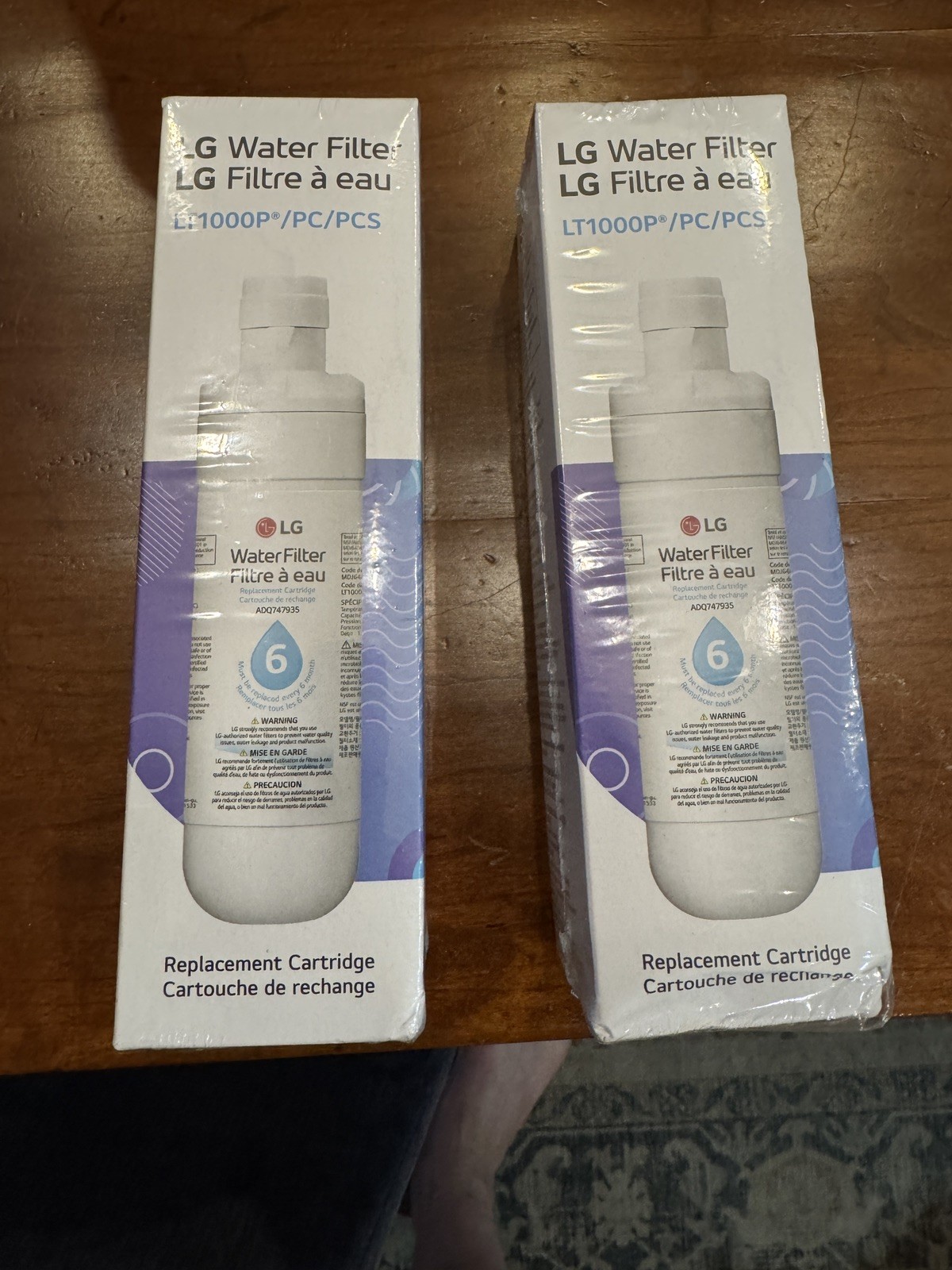 (qty 2) LG LT1000P 6Month / 200Gal Capacity Replacement Refrigerator Water