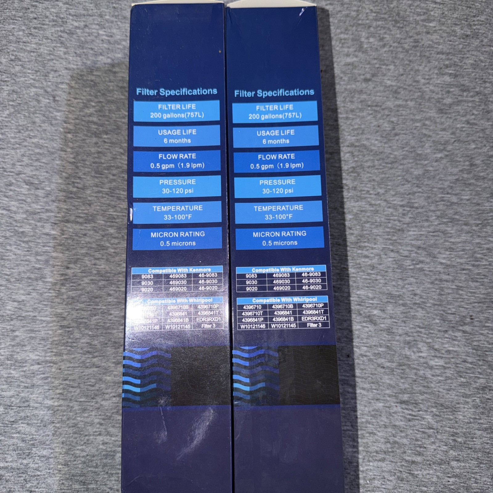 2 Pack NEW 841 4396 EDR3RXD1 Filter 3 9083 Refrigerator Ice Replacement Sealed