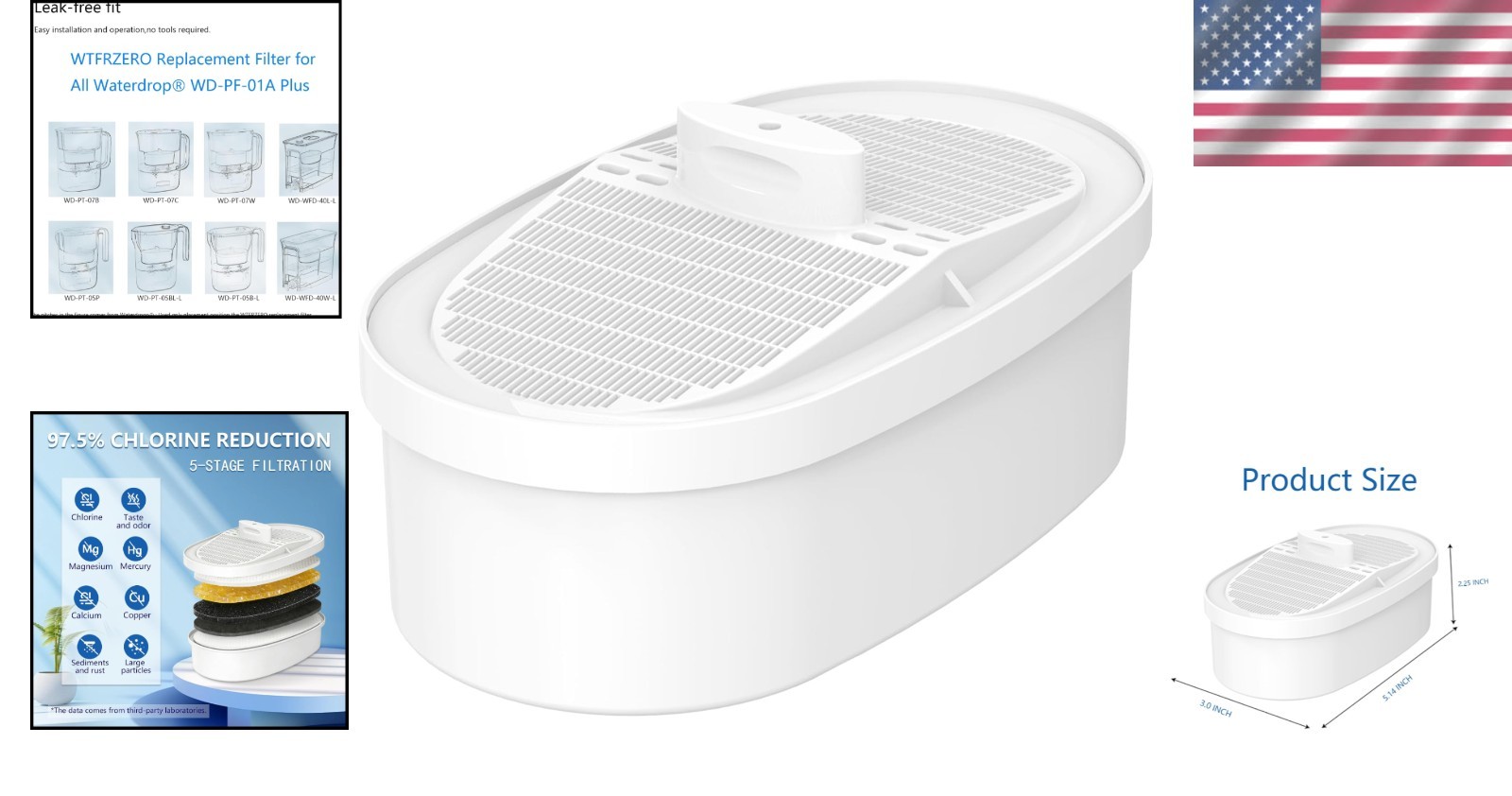 Replacement Filter for Waterdrop Pitchers – Lasts 3 , 200 Gallons