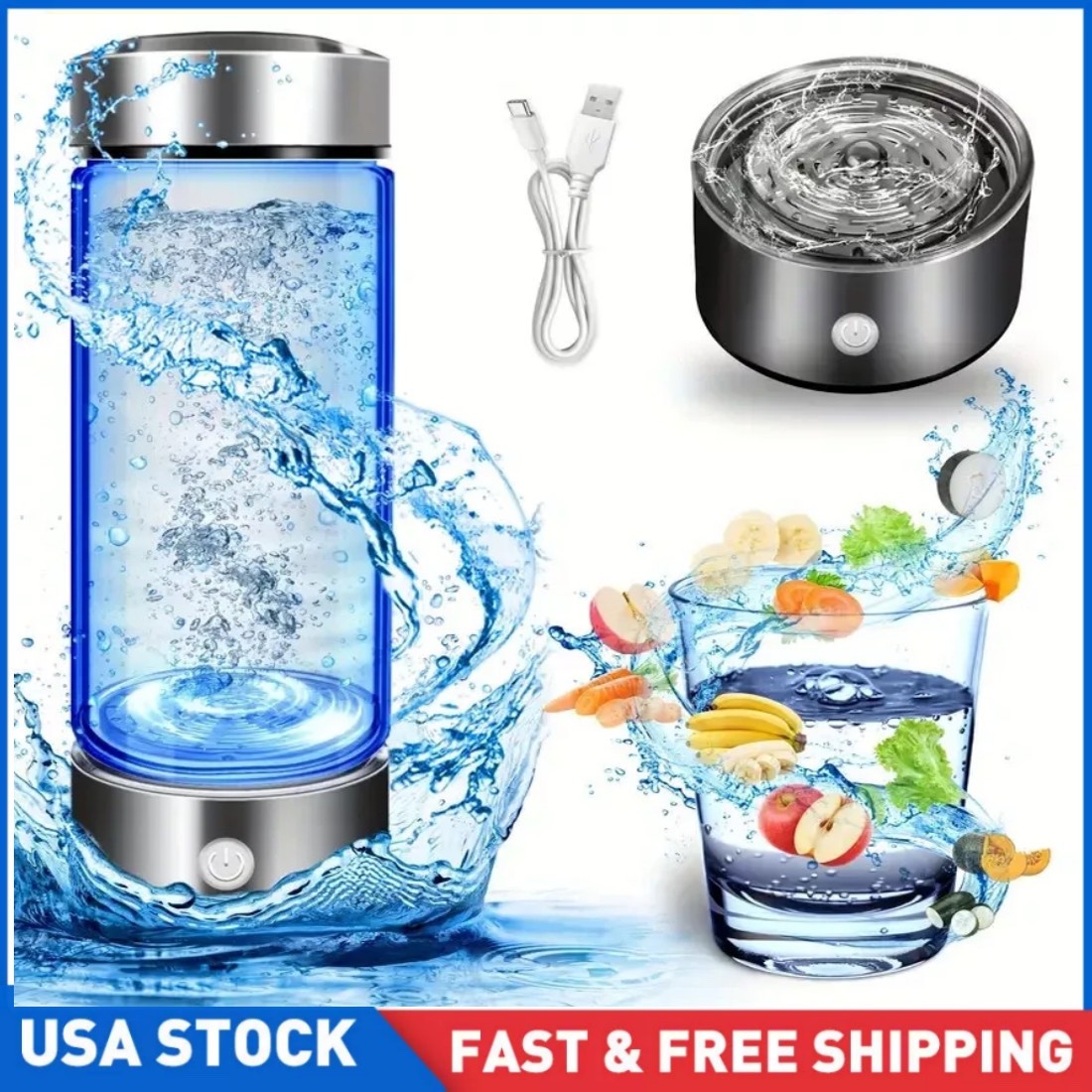 Portable Hydrogen Rich Water Cup NEW!! US SELLER!!