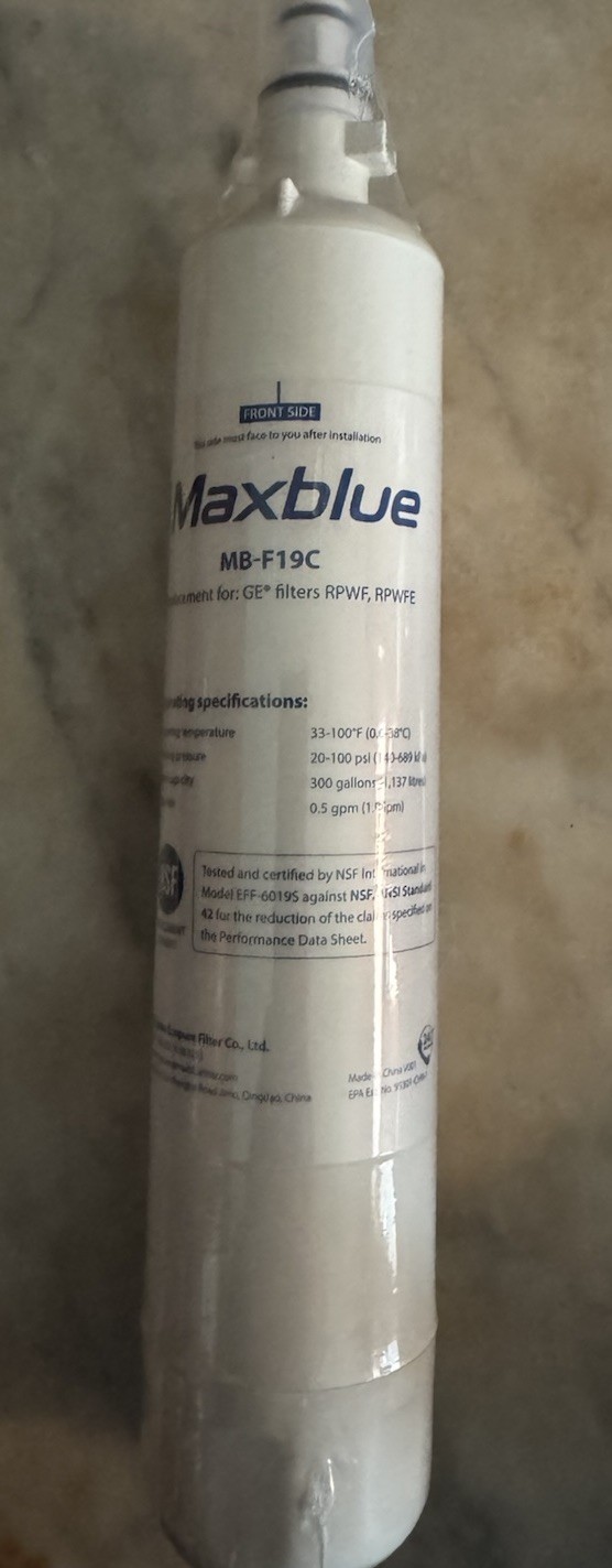 Maxblue MB-F19C Replacement Water Filter NEW SEALED