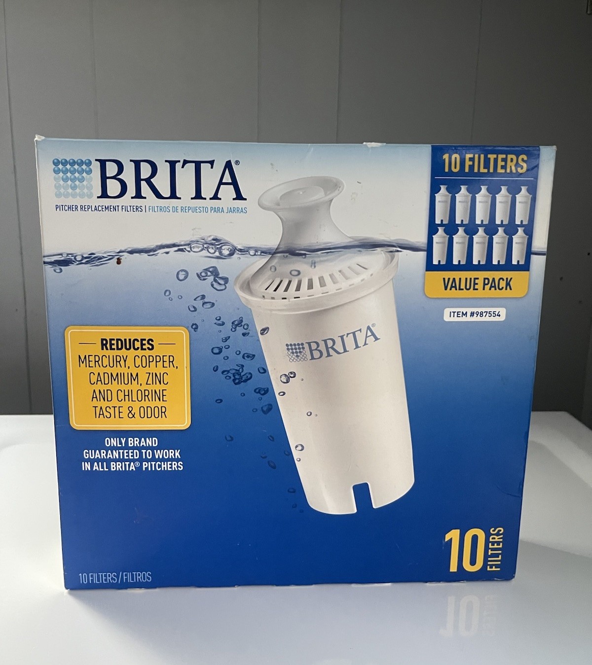 Genuine Brita 10 Pack Water Pitcher Filter Standard Replacement 987554