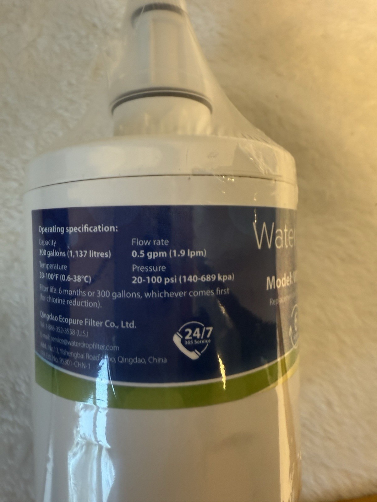 Water Filter Waterdrop Refrigerator WD-F11B Replacement 6 Months/300 gallons