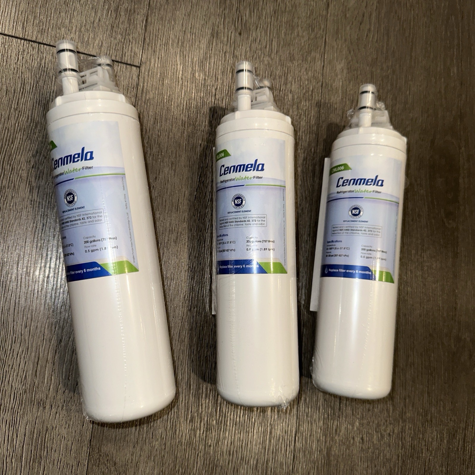Water Filter Cennela CML006 3pack NSF/ANSI Certified For 6 Months Each