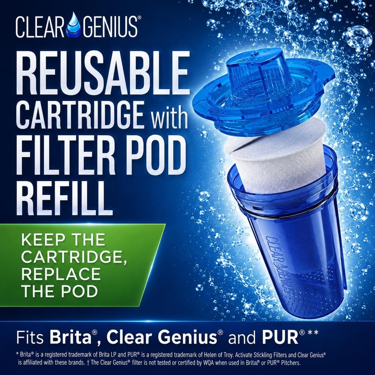 Sustainable Water Filter Cartridge with 3 Pods – Eco-Friendly & Cost-Effective