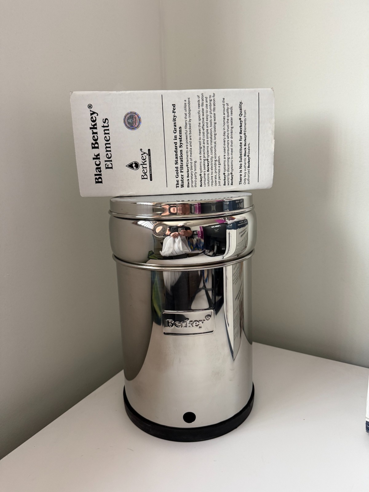 Big Berkey 2.25 Gallon Water Filtration System Stainless Steel Open Box Complete